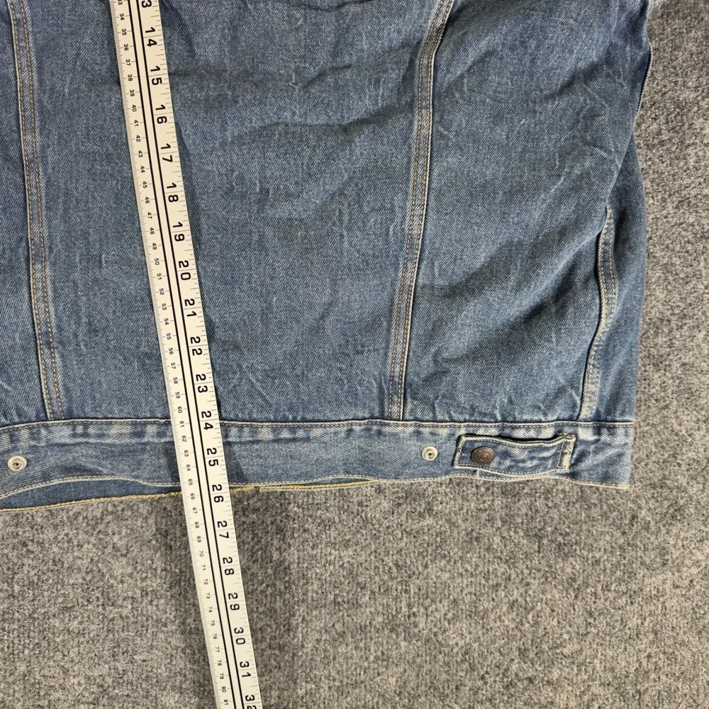 Levi's Sherpa Trucker Jacket Denim Fleece Lined Jean Coat Large Blue Mens L